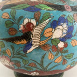 Cache-pot ancien en cloisonné, Japon, XIXe