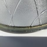 2 Bowls stainless steel edge textured glass tiles