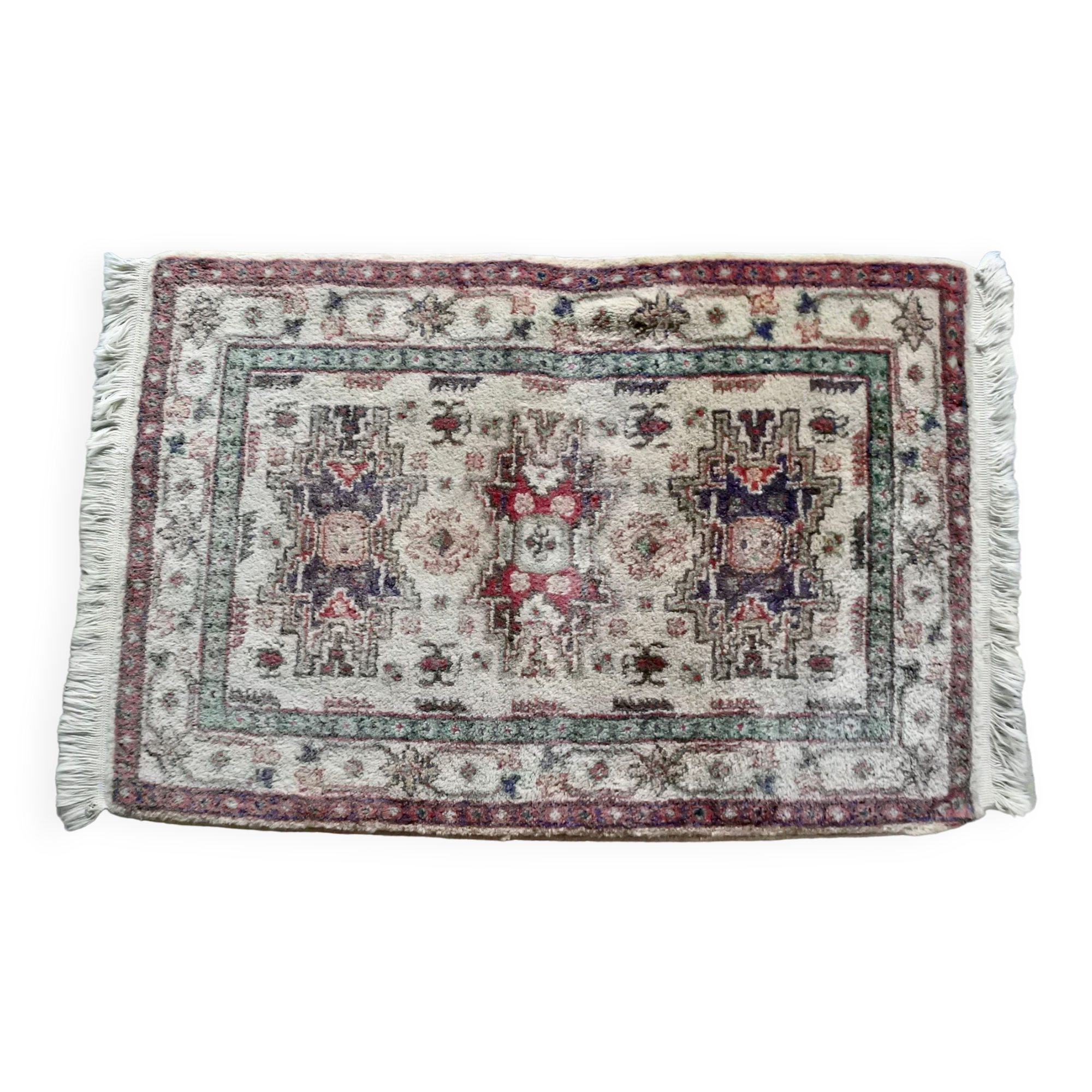Small hand-knotted Indian rug 92x61cm