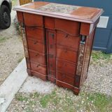 Commode semainier ancien plateau marbre style louis xvi