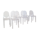 Set of six chairs Victoria Ghost design P. Starck for Kartell