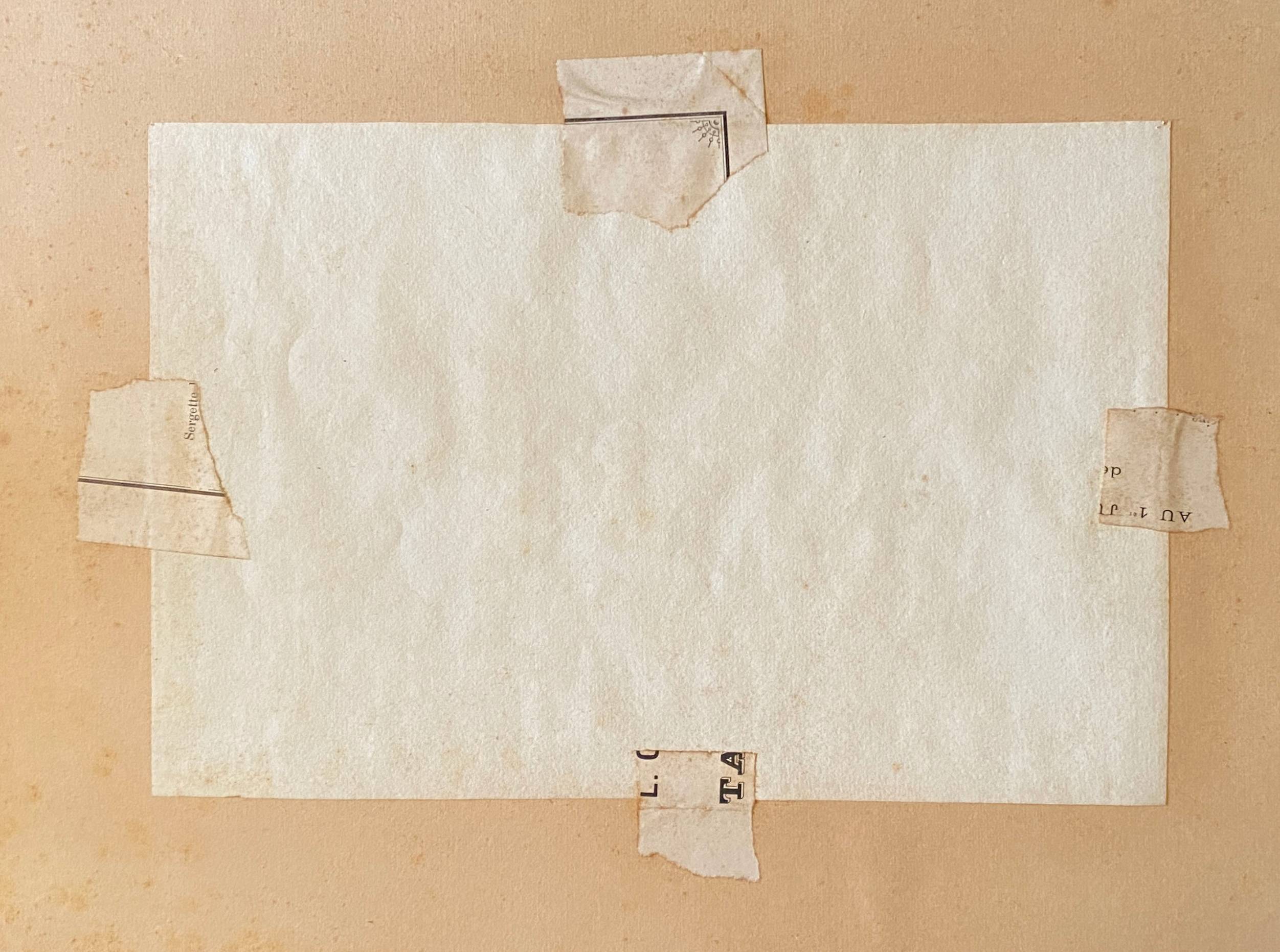 Watercolor Painting Pierre BONTEMPS (1886-1940) Seaport 1907 Brittany?