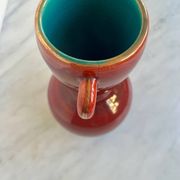 Vase Accolay vintage en céramique rouge, double anse