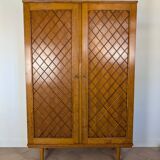 Wood and rattan wardrobe 60'