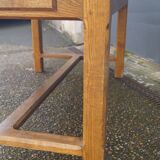 Oak drawer farmhouse table