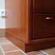 Small piece of furniture with 2 drawers in teak, bedside table or end table.