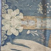 Large antique wall tapestry – medieval equestrian scene – 180 × 138 cm