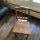 Chaise cannée en chêne