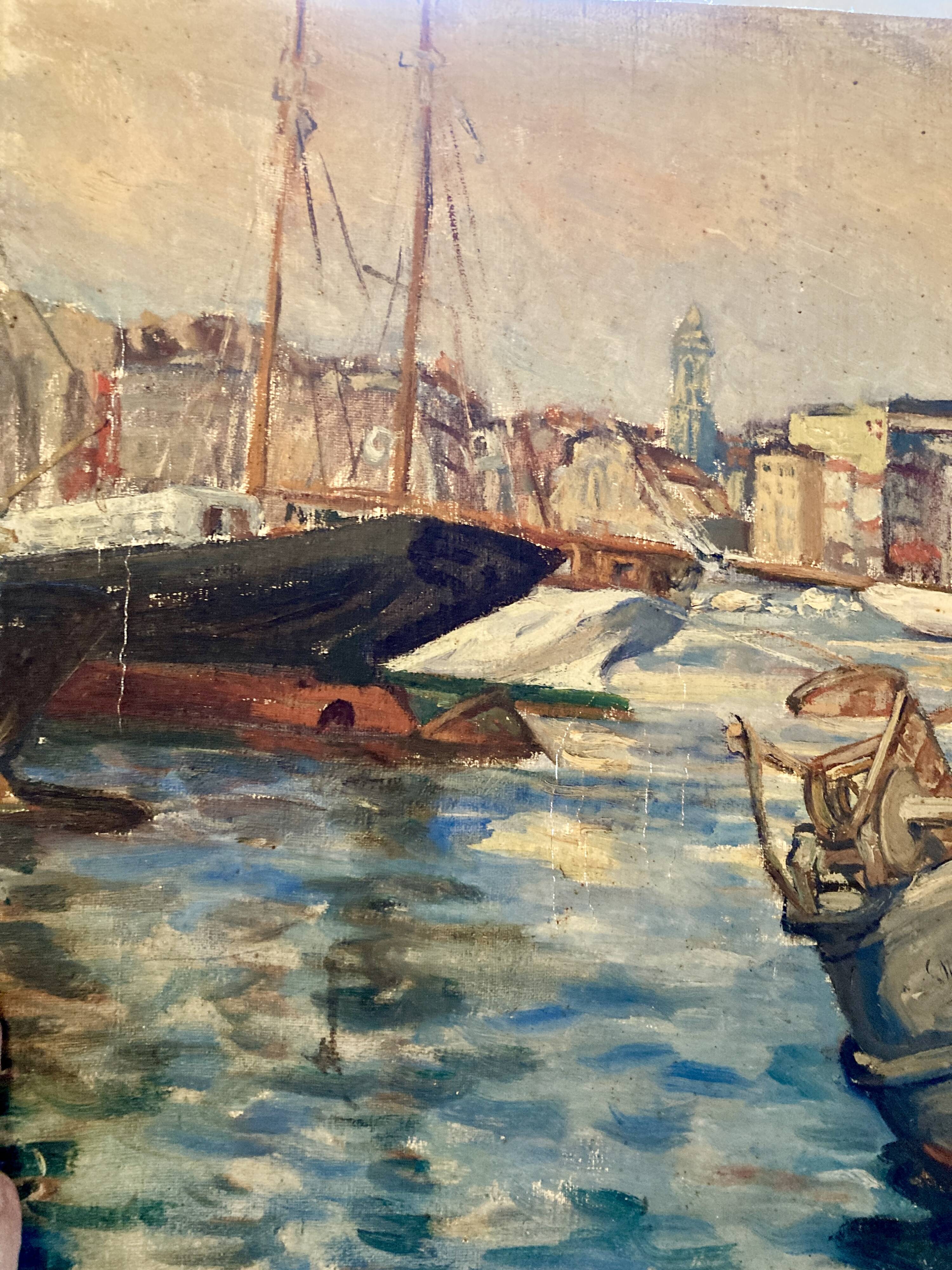Tableau - Le port de Marseille