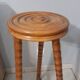 Pedestal table turned wooden stool vintage 50s