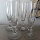 4 Baccarat champagne flutes late 19th century