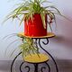Wrought iron plant holder 60s