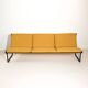 Three-seater sofa "Sling" Knoll vintage yellow, 1970s