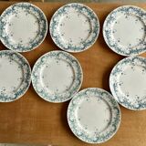 7 Dessert plates St Amand and Hamage Terre de Fer Byzantine model