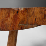 rustic wooden side table