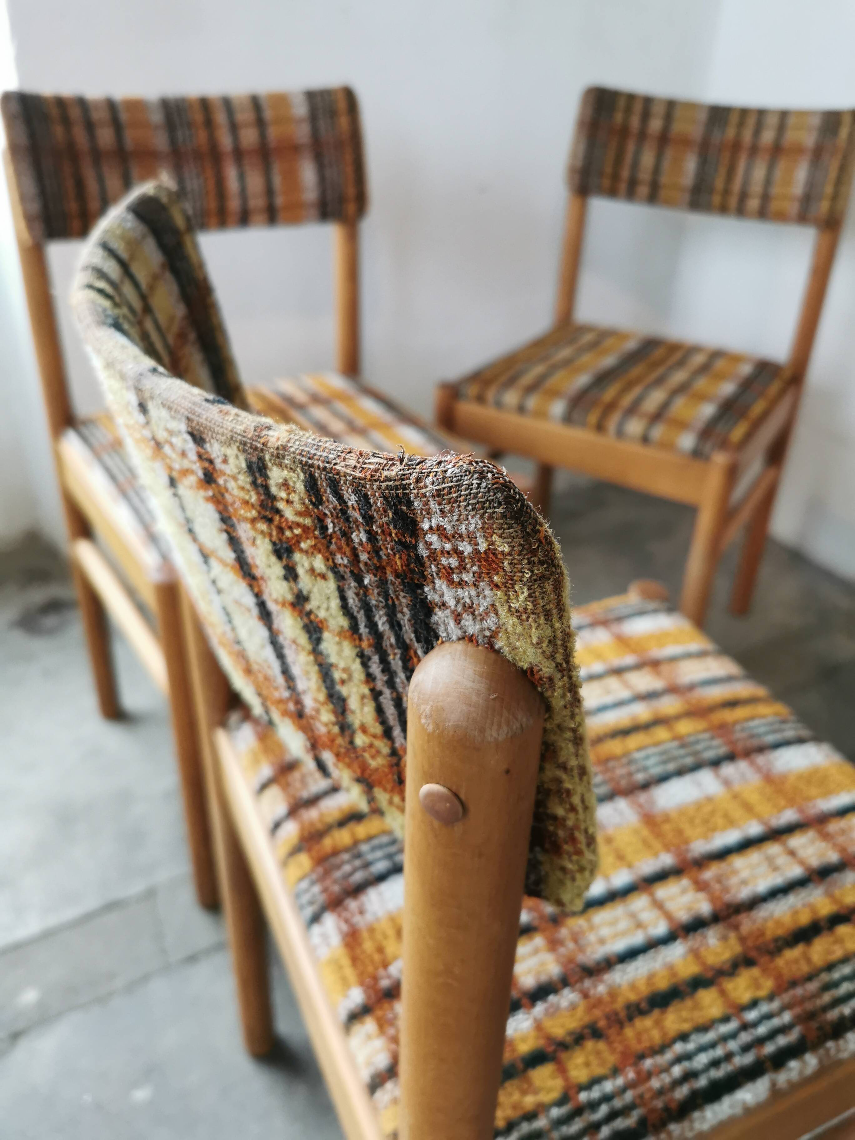 Set of 4 Baumann chairs, 70s