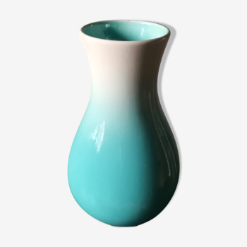 Large vase ceramic signed turquoise blue vallauris Ricard, around 1960.