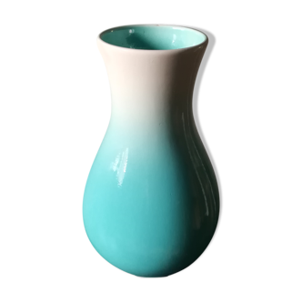Large vase ceramic signed turquoise blue vallauris Ricard, around 1960.
