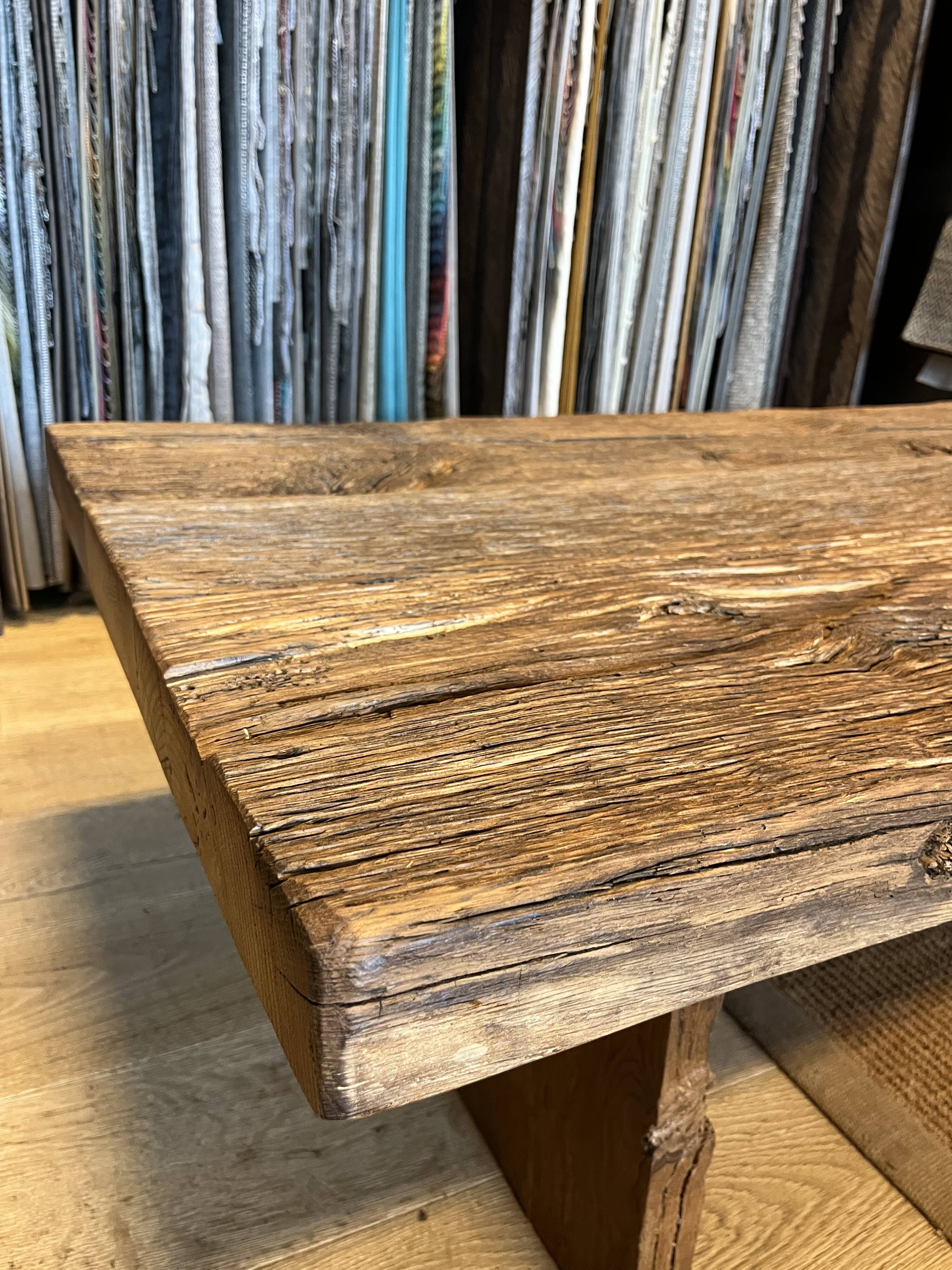 Antique solid oak coffee table
