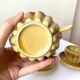 Ceramic teapot and tea cups shape lemon brioche 80s vintage