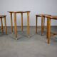 Restored Danish folding teak table with three nesting chairs by Poul Hundevad