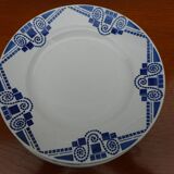 Assiettes en faïence, décor des années 30