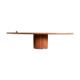 Willy Rizzo. Large table in orange-red travertine. 1970s.