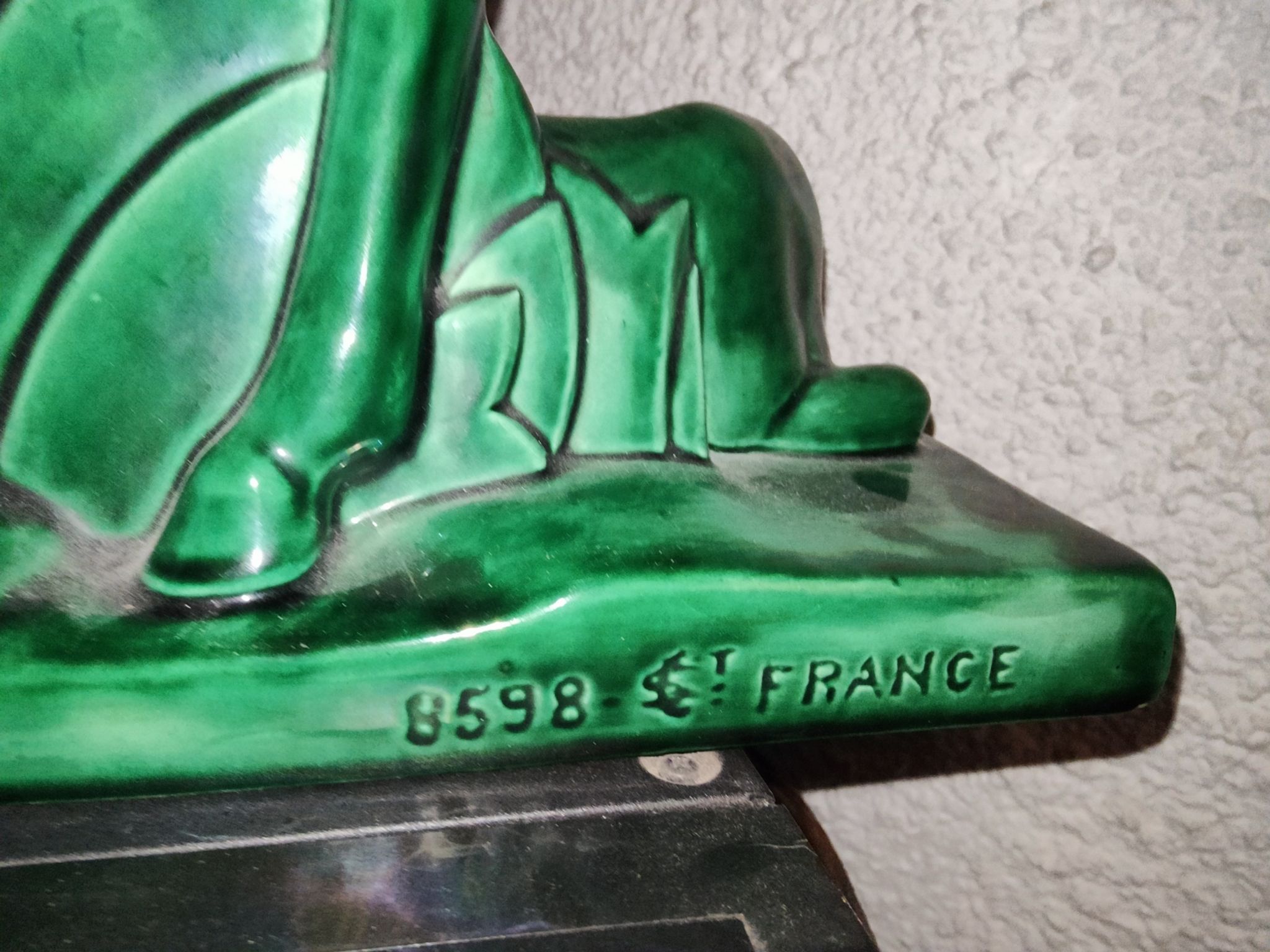 Family of antelopes Faience de Saint Clement by Charles Lemanceau