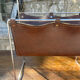 Vintage leather magazine rack