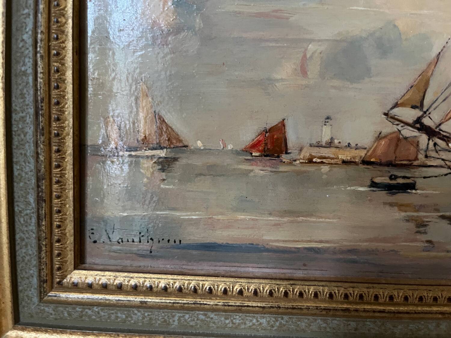 Oil painting by Ernest Vauthrin