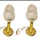 Murano Glass and Brass Table Lamps, 1980s, Set of 2