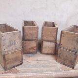 Lot de 8 tiroirs d'atelier avec poignées en bronze
