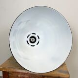 Black Enamel Industrial Lamp from Elektrosvit, 1960s