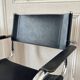 Vintage design armchair in leather and metal