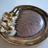 Flamed stoneware dish
