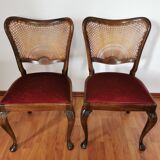 Lot de deux chaises anciennes style baroque