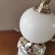 Vintage lamp base in wood and gold metal