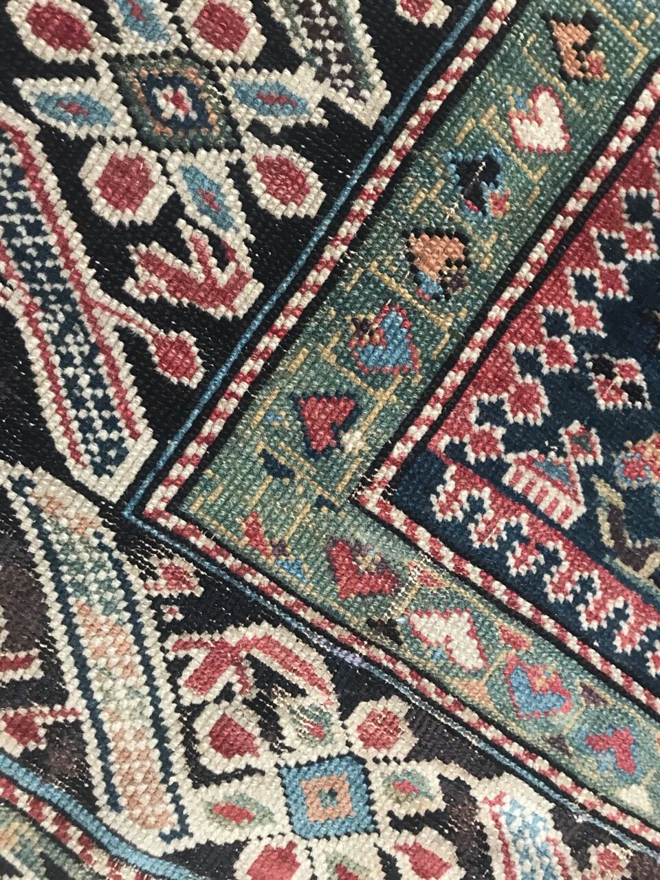 Old caucasian rug shirawan 19th handmade 105x148 cm