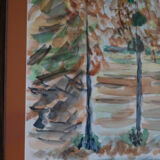 "Autumn with poplars" by André Evano large format