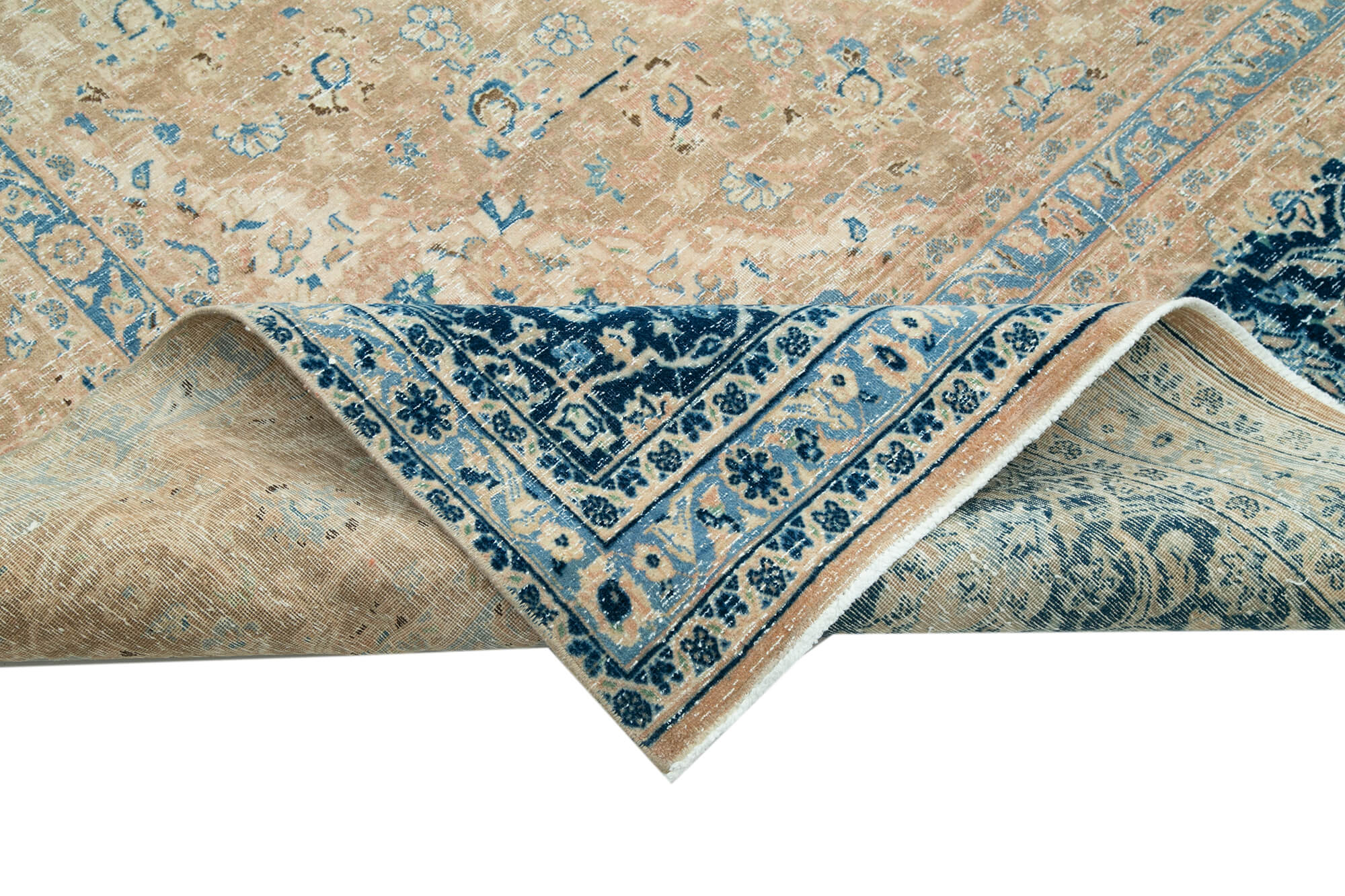 Handwoven Persian Vintage 290 cm x 471 cm Beige Wool Carpet