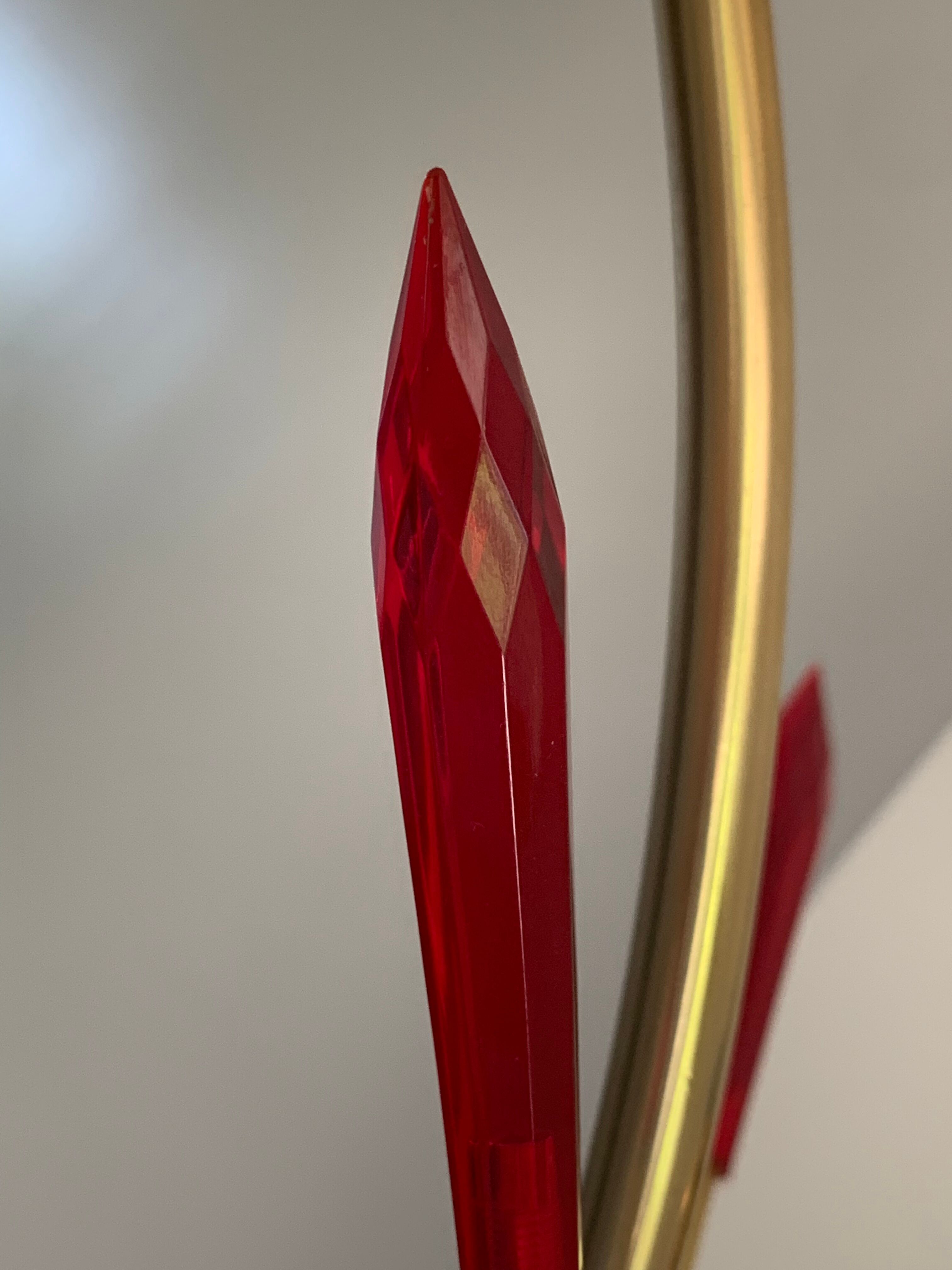 Vintage brass floor lamp with 3 lights, 1960s