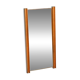 Miroir suédois minimaliste en bois de pin Japandi des années 70