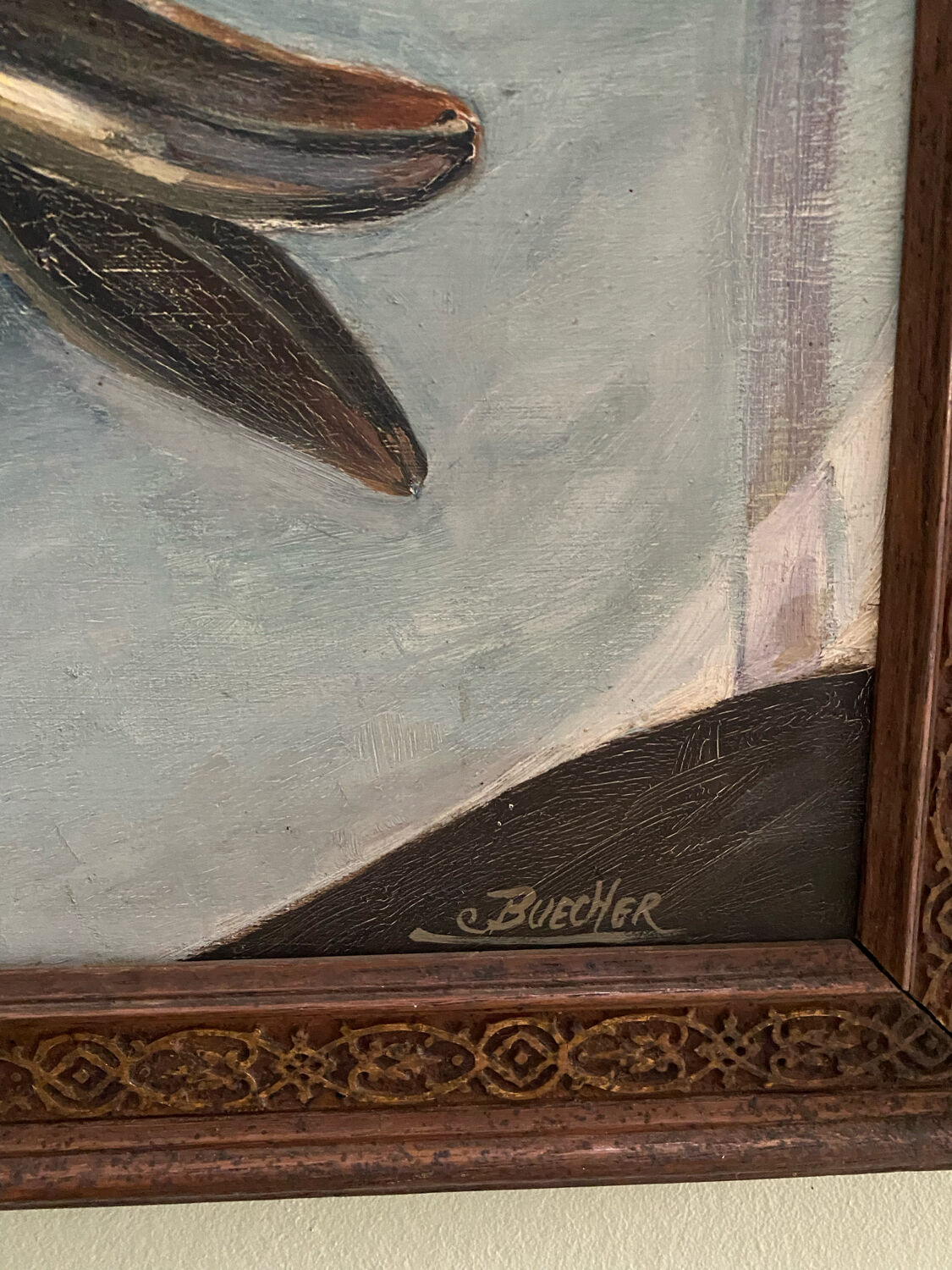 Huile sur toile still life hare