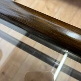 1970s bamboo coffee table with integrated magazine rack