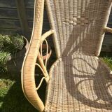 Rattan armchair duo