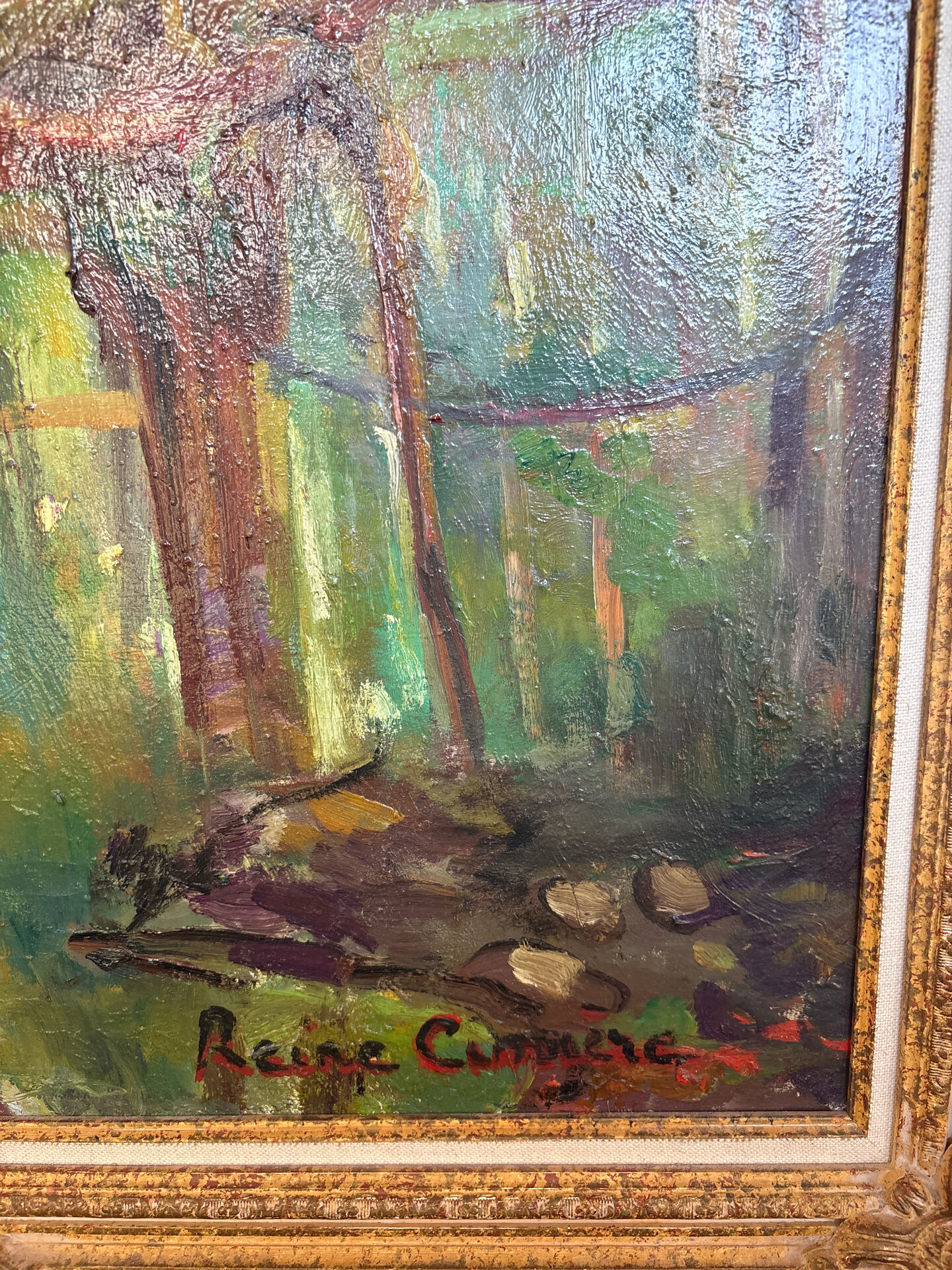 Large oil on canvas signed Reine Cimière - Salon de Paris 1964