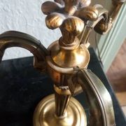 Antique 3-light table lamp in bronze in the Louis XVI style - 2 kg