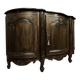 Buffet in a row in lacquered wood and stained wood in Louis XV style.