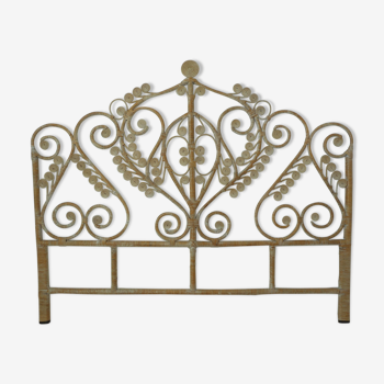 Headboard rattan peacock