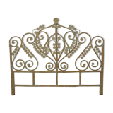 Headboard rattan peacock